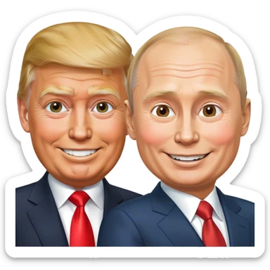 Trump and Putin combination  sticker