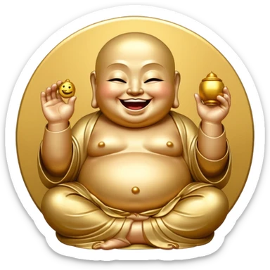 Laughing buddha sticker