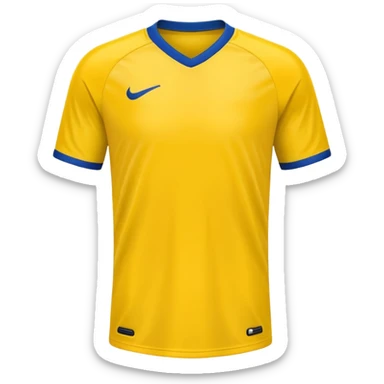 solid yellow plain soccer jersey sticker