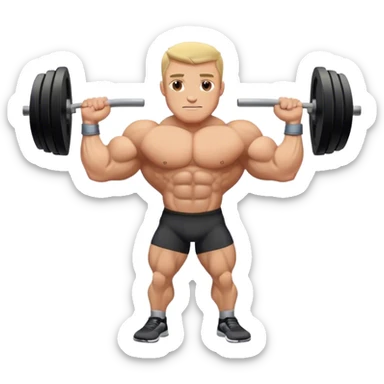 bodybuilder obliques exercise sticker