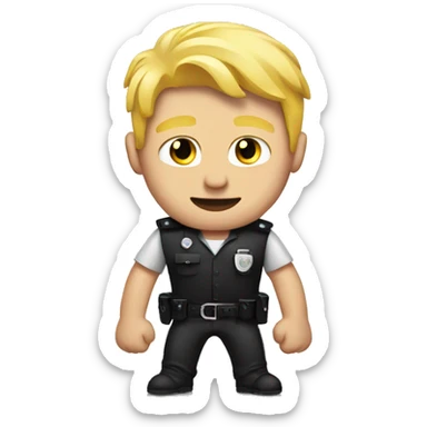 Blonde guy handcuffed  sticker