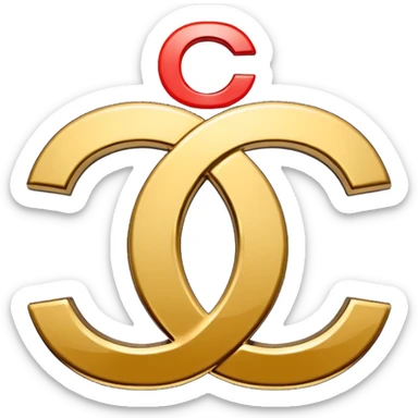 Make the double C Chanel logo sticker