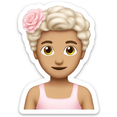 Soft pink ballerina boy mexican sticker