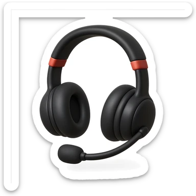 {
  "title": "3D Skeuomorphic Emoji Icon Schema",
  "type": "object",
  "properties": {
    "object": {
      "type": "string",
      "description": "Name of the object to be represented (e.g., 'money bag', 'camera', 'pizza')."
    },
    "style": {
      "type": "string",
      "enum": ["3D skeuomorphic emoji"],
      "description": "Visual style to be used for rendering."
    },
    "materials": {
      "type": "object",
      "properties": {
        "base": {
          "type": "string",
          "description": "Primary material texture, e.g., 'smooth cloth', 'metallic', 'plastic'."
        },
        "details": {
          "type": "array",
          "items": { "type": "string" },
          "description": "Secondary materials or embellishments (e.g., rope, buttons, stitching)."
        }
      }
    },
    "colors": {
      "type": "object",
      "properties": {
        "baseColor": {
          "type": "string",
          "description": "Main color of the object (e.g., '#F5DEB3' for a beige sack)."
        },
        "accentColors": {
          "type": "array",
          "items": { "type": "string" },
          "description": "Accent or highlight colors (e.g., yellow for dollar sign)."
        }
      }
    },
    "lighting": {
      "type": "object",
      "properties": {
        "type": {
          "type": "string",
          "enum": ["soft", "ambient", "studio"],
          "description": "Lighting type used to shade and define volume."
        },
        "shadows": {
          "type": "boolean",
          "description": "Indicates if soft drop shadows are used."
        }
      }
    },
    "geometry": {
      "type": "object",
      "properties": {
        "dimensionality": {
          "type": "string",
          "enum": ["3D"],
          "description": "Indicates that object is rendered in 3D."
        },
        "roundedEdges": {
          "type": "boolean",
          "description": "Indicates if object has smooth, rounded edges."
        }
      }
    },
    "expression": {
      "type": "string",
      "enum": ["playful", "realistic", "friendly"],
      "description": "Overall emotional tone of the icon."
    },
    "background": {
      "type": "string",
      "enum": ["transparent", "white", "gradient"],
      "description": "Background type for the rendered emoji."
    }
  },
  "required": ["object", "style", "materials", "colors", "lighting", "geometry", "expression", "background"]
}

over the ear headphones with a mic and red accents sticker