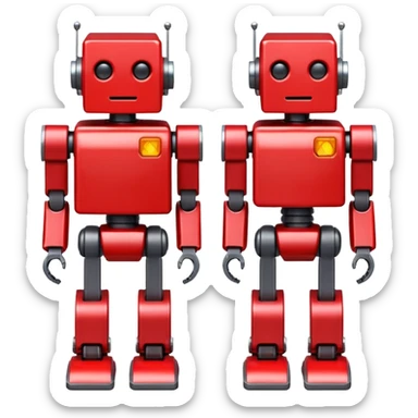 Boxy red,Toy Robots. sticker