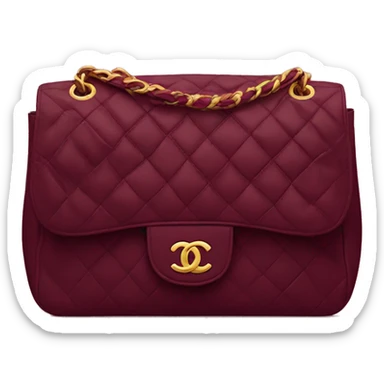 Burgundy Chanel bag sticker