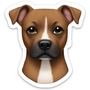 Brown staffy with black face  sticker