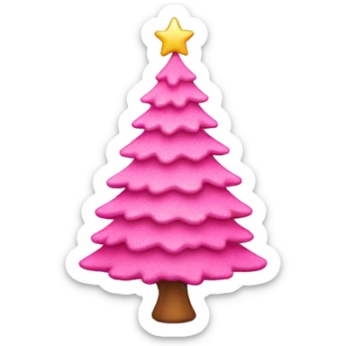 Pink Christmas tree  sticker