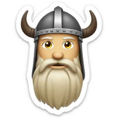 Viking with a long beard sticker