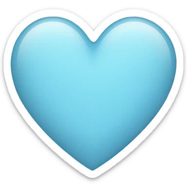 Light blue heart sticker