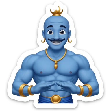the genie from Aladdin's lamp
 sticker