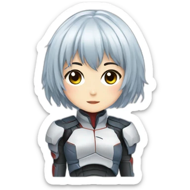 rei ayanami emoji Chibi sticker