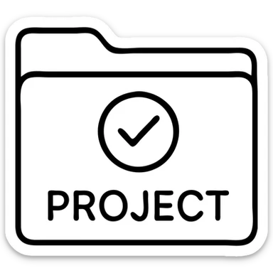 project icon, minimal and professional sticker