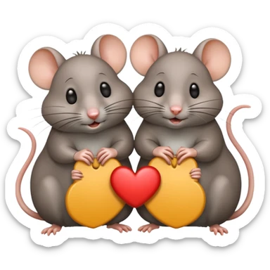 The rats are gossiping sticker