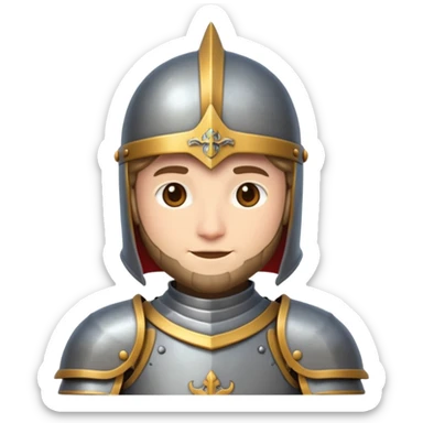 lash-of-clans-aesthetic-friendly-knight-portrait-emoji-with-a-noble-armored sticker