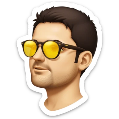 Person with yellow sunglasses sticker