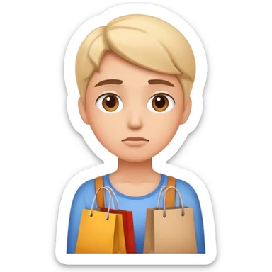 thinking shopper sticker