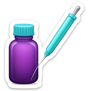Botox bottle and needle  sticker