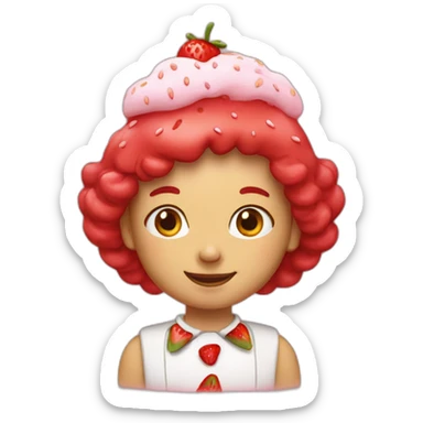 strawberry shortcake ginger sticker