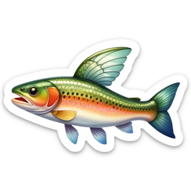 Truite qui avale un insecte sticker
