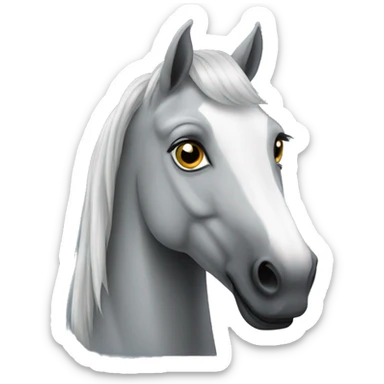 grey horse sticker