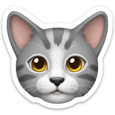 Gatito tierno color gris sticker