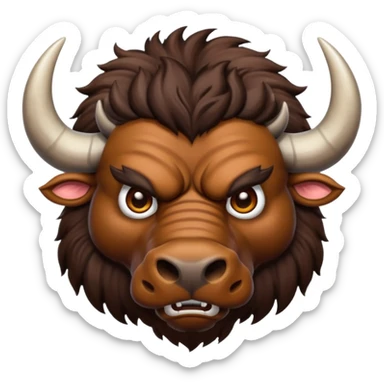 Angry buffalo sticker