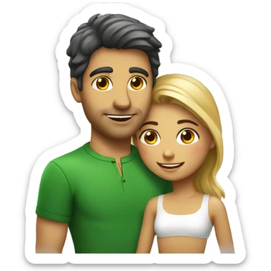 Brazilian girl and italian man abracing sticker