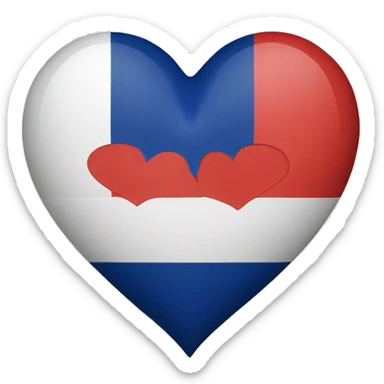 heart but there is a french flag inside sticker