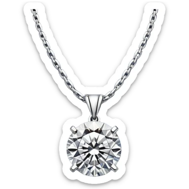 luxury diamond necklace on a pillow  sticker