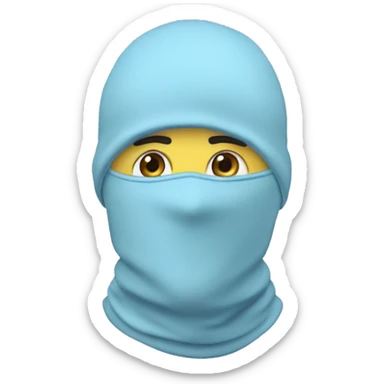 Hat-balaclava-pastel-blue-shade sticker