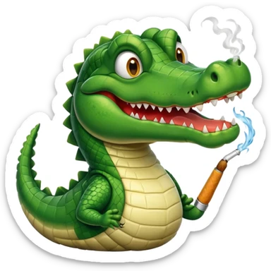 Un alligator habillé en smoking faisant un sourire sticker