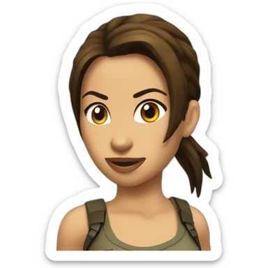 lara croft sticker