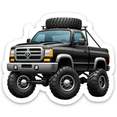 black truck lifted  sticker