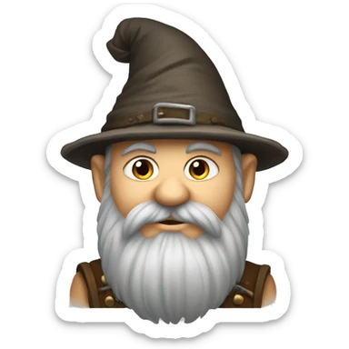 Dwarf with pointy hat sticker