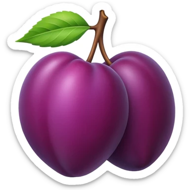 one small plum sticker