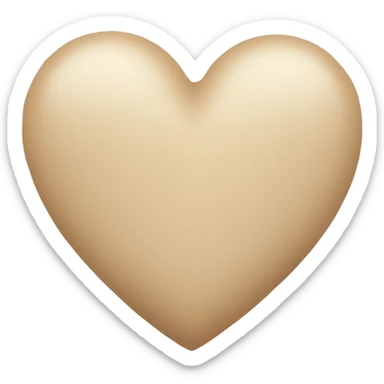 Beige heart  sticker