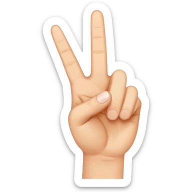 hand making the peace sign sticker