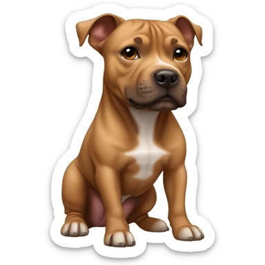 Staffordshire bull terrier light brown sticker