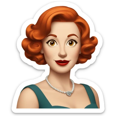 40 year old red head from 1955  sticker