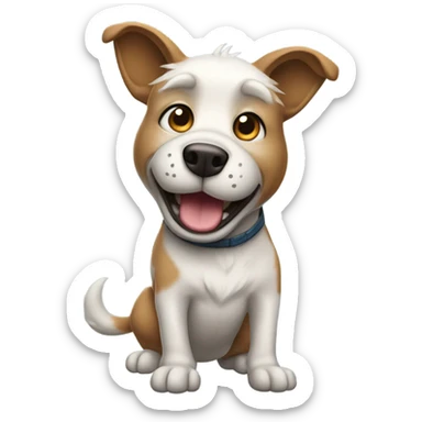 Corrie dog man sticker