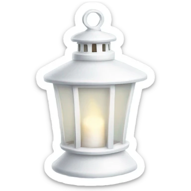 White Christmas lantern  sticker