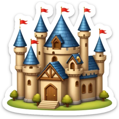 big wood castle house sticker