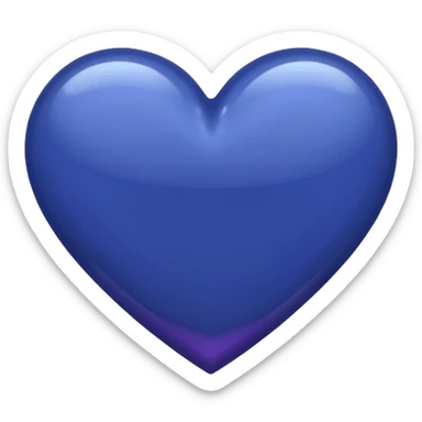 Navy blue heart almost purple sticker