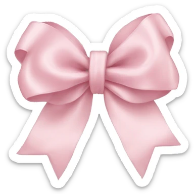 light pink ribbon bow sticker