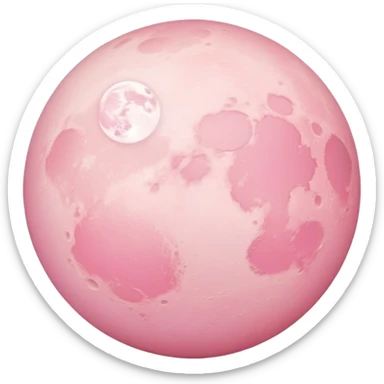 pastel pink moon sticker