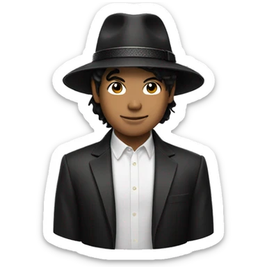 japanese guy with a michael jackson hat sticker