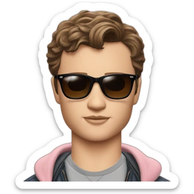Ansel Elgort baby driver sticker