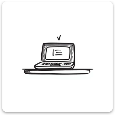 playful sketchy hand drawn doodle style laptop sticker