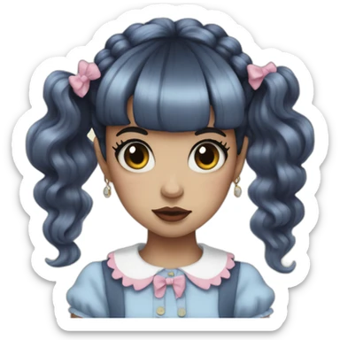 Melanie martinez with half of her hair black sticker